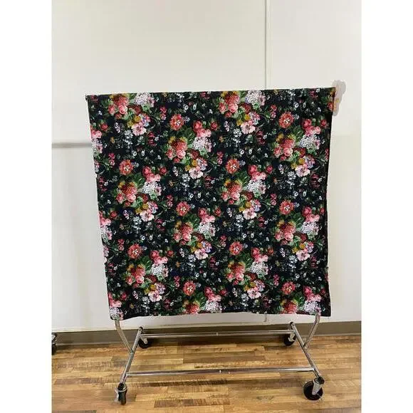 Ralph Lauren Floral & Black RARE Isadora Cossette King Ruffle Sheet 100” x 104” - Picture 8 of 8